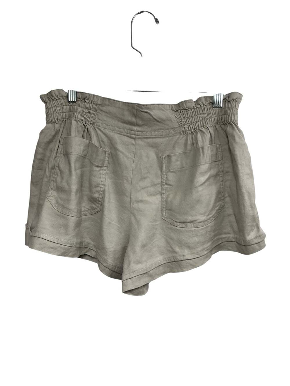 Anthropologie Linen Blend Paperbag Waist Pleated Shorts Size 6 - Picture 2 of 5